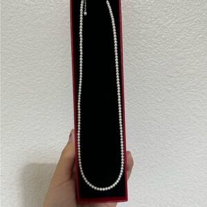Freshwater Pearl Necklace - 2-3 mm Near-Round Pearls- Sterling Silver Fittings
